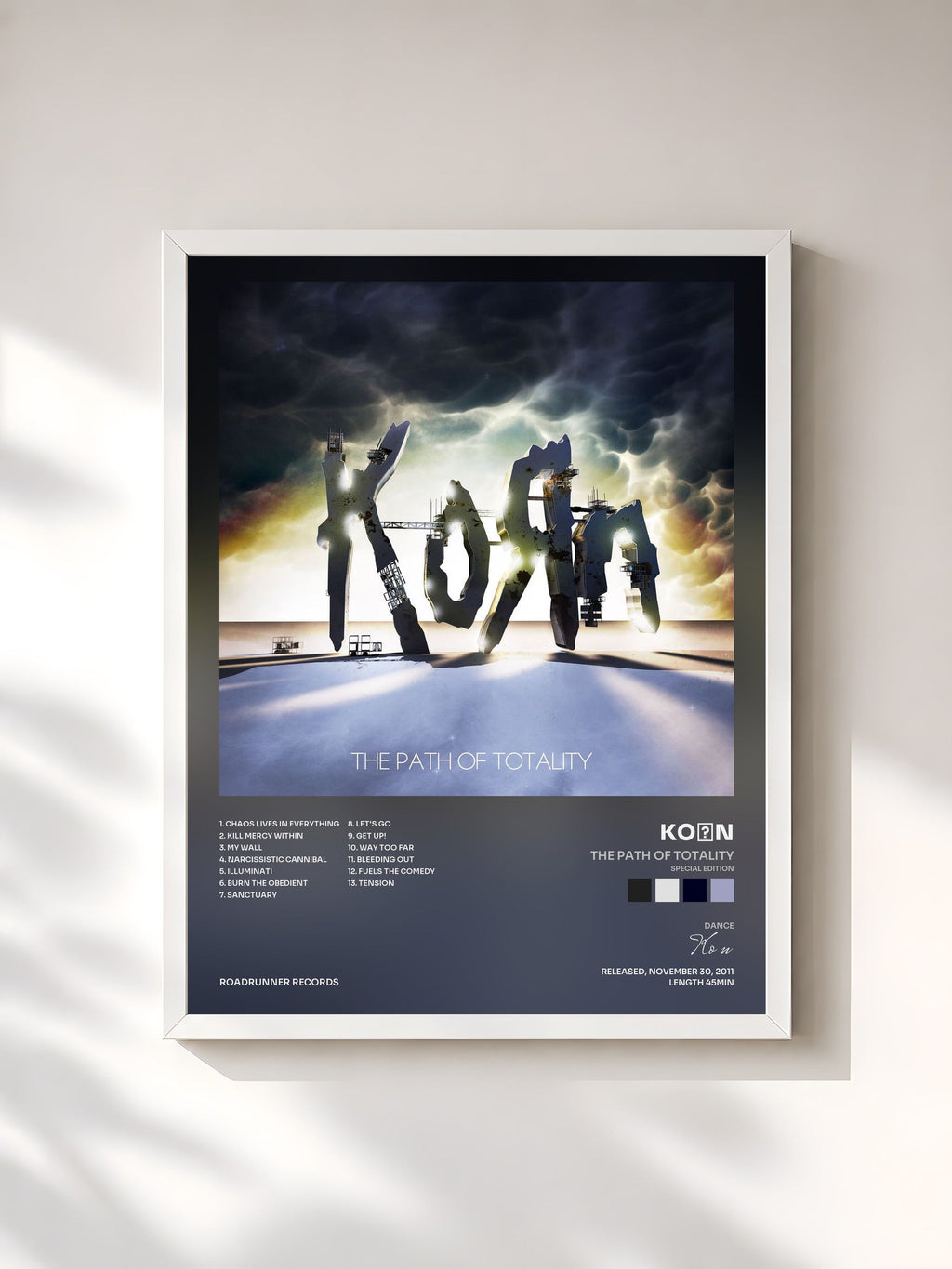 #blanc The Path of Totality (Special Edition) de KoЯn en lámina enmarcada, marco blanco, impresa y enmarcada en Francia
