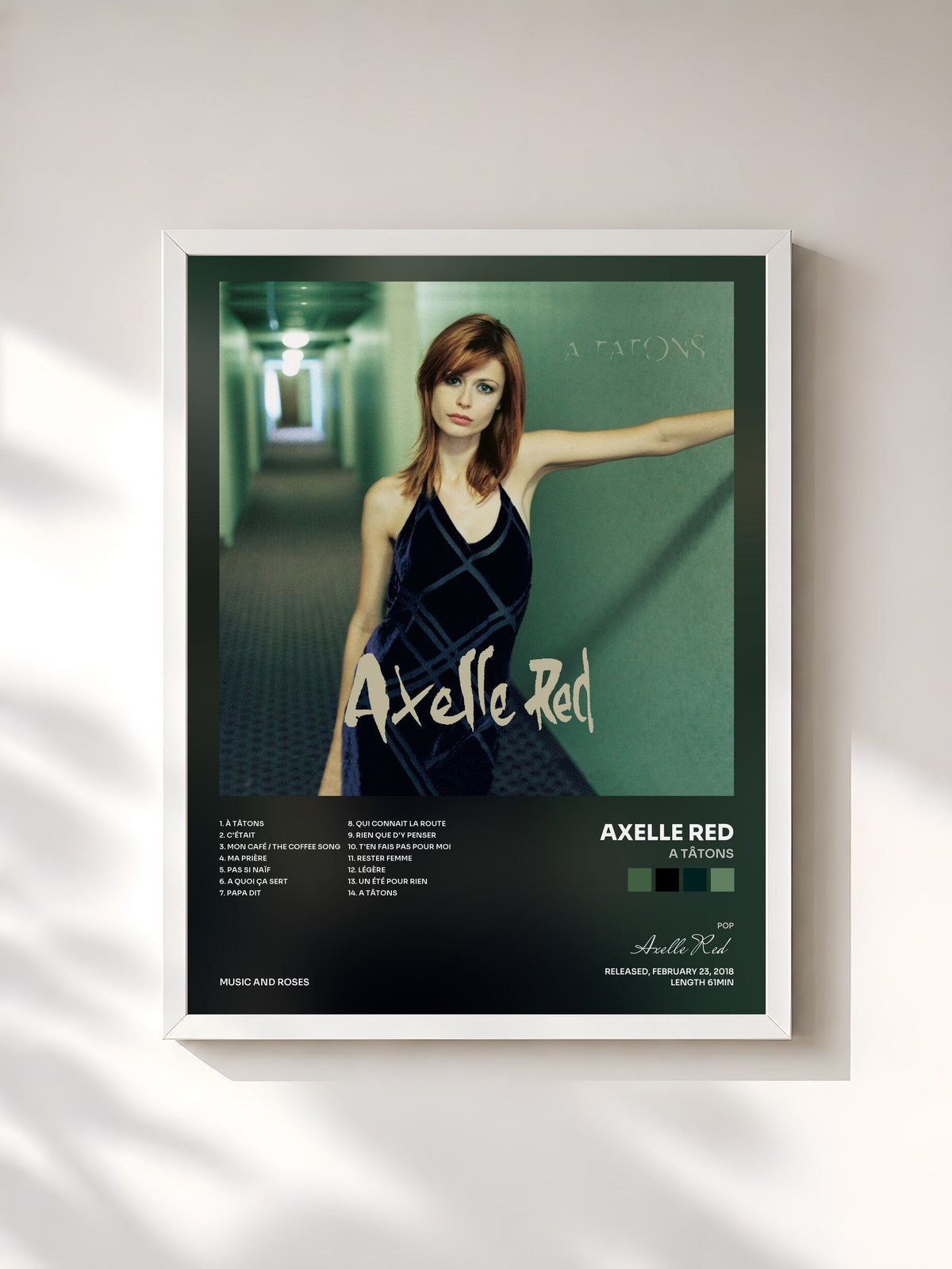 #blanc Tableau de l'album A tâtons de Axelle Red, cadre blanc, imprimé et encadré en France