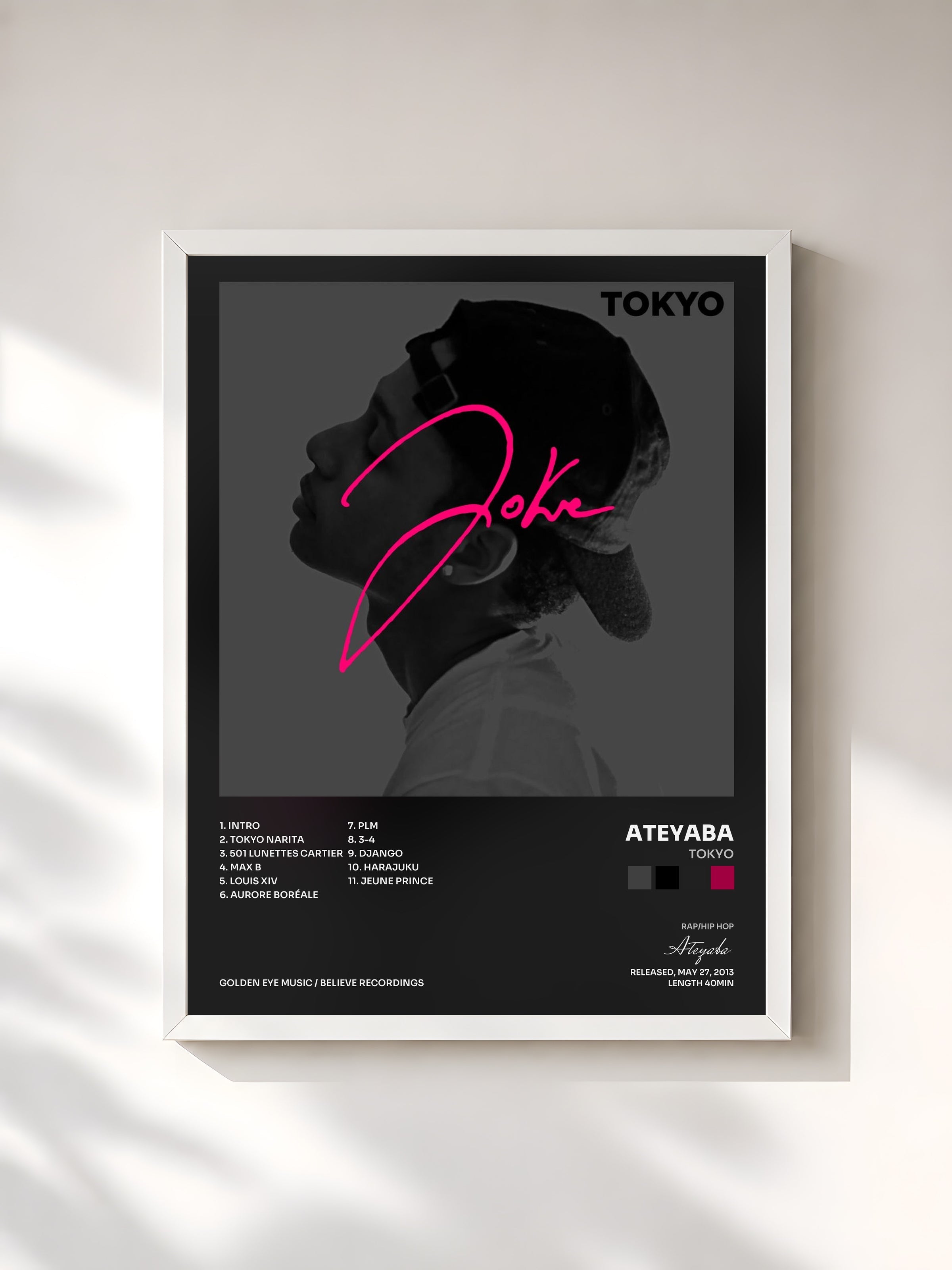 #blanc Tokyo by Ateyaba as a framed art print, white frame, printed and framed in France