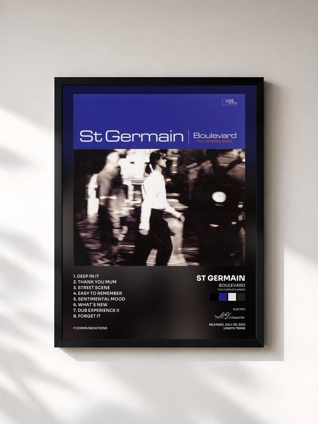 #noir Boulevard (The Complete Series) von St Germain als gerahmter Kunstdruck, schwarzer Rahmen, gedruckt und gerahmt in Frankreich