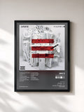 #noir Tableau de l'album The Blueprint 3 de JAY Z, cadre noir, imprimé et encadré en France