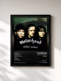 #noir Tableau de l'album Overnight Sensation de Motörhead, cadre noir, imprimé et encadré en France