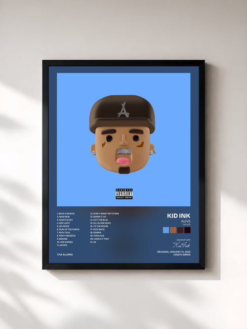 Kid Ink · ALIVE (Deluxe) — Gerahmter Kunstdruck