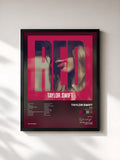 #noir Red (Deluxe Edition) di Taylor Swift in stampa incorniciata, cornice nera, stampata e incorniciata in Francia
