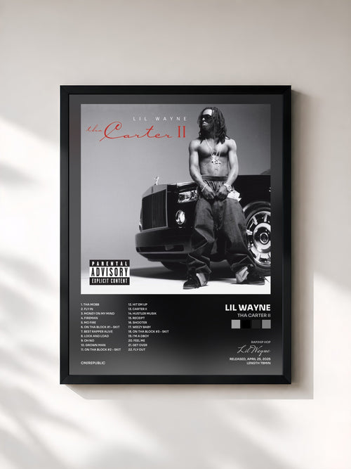Lil Wayne · Tha Carter II — Affiche encadrée