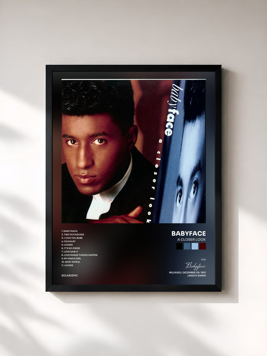 #noir A Closer Look von Babyface als gerahmter Kunstdruck, schwarzer Rahmen, gedruckt und gerahmt in Frankreich