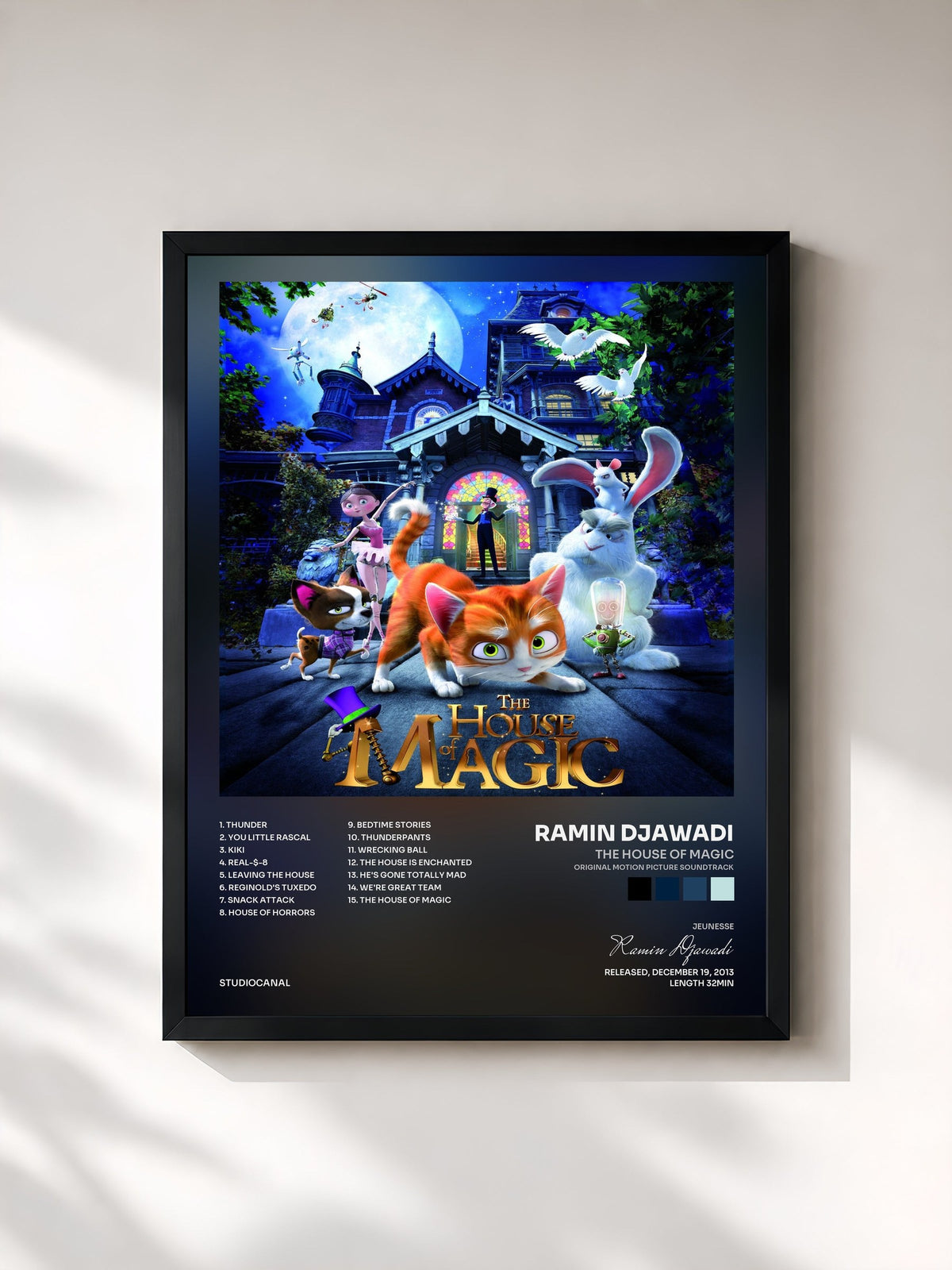 #noir Tableau de l'album The House of Magic (Original Motion Picture Soundtrack) de Ramin Djawadi, cadre noir, imprimé et encadré en France