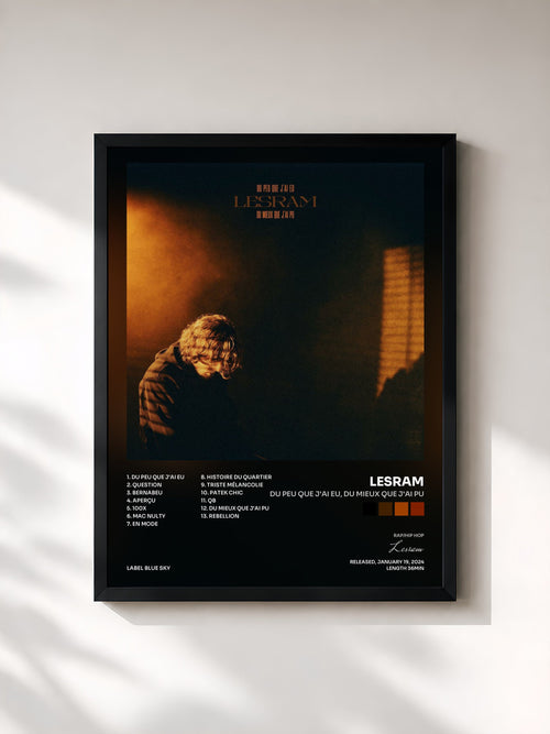 Lesram · Du peu que j'ai eu, Du mieux que j'ai pu — Affiche encadrée