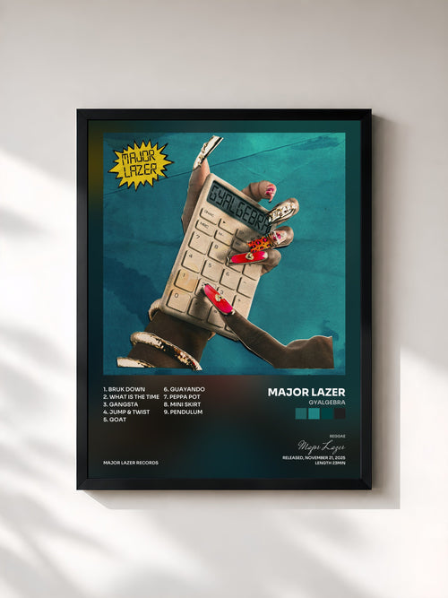 Major Lazer · GYALGEBRA — Gerahmter Kunstdruck