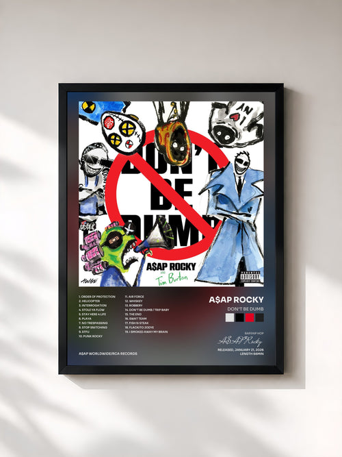 A$AP Rocky · Don't Be Dumb — Affiche encadrée