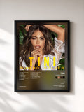 #noir Quiero Volver by TINI as a framed art print, black frame, printed and framed in France