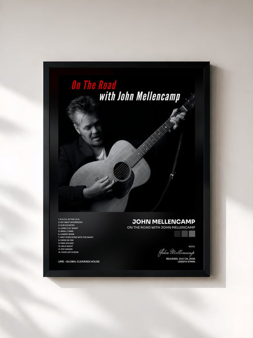 John Mellencamp · On The Road With John Mellencamp — Gerahmter Kunstdruck