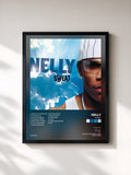 #noir Tableau de l'album Sweat de Nelly, cadre noir, imprimé et encadré en France