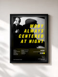 #noir always centered at night by Moby as a framed art print, black frame, printed and framed in France