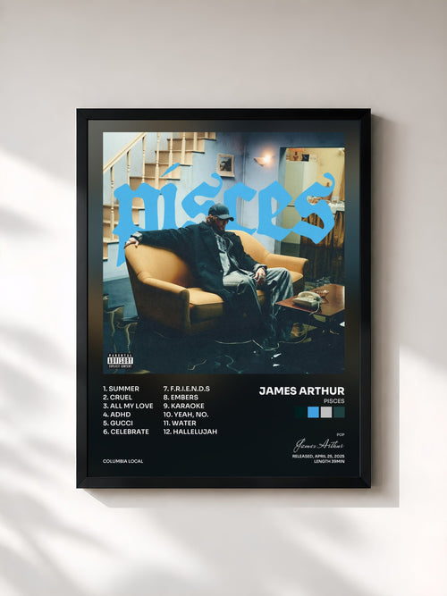 James Arthur · PISCES — Framed art print