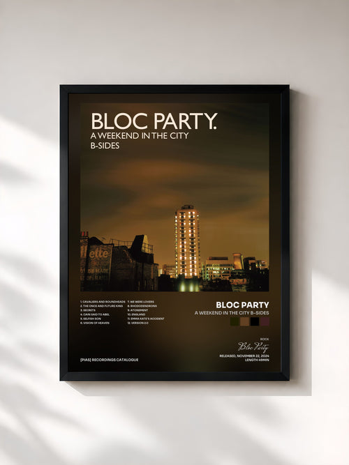 Bloc Party · A Weekend In The City B-Sides — Stampa incorniciata