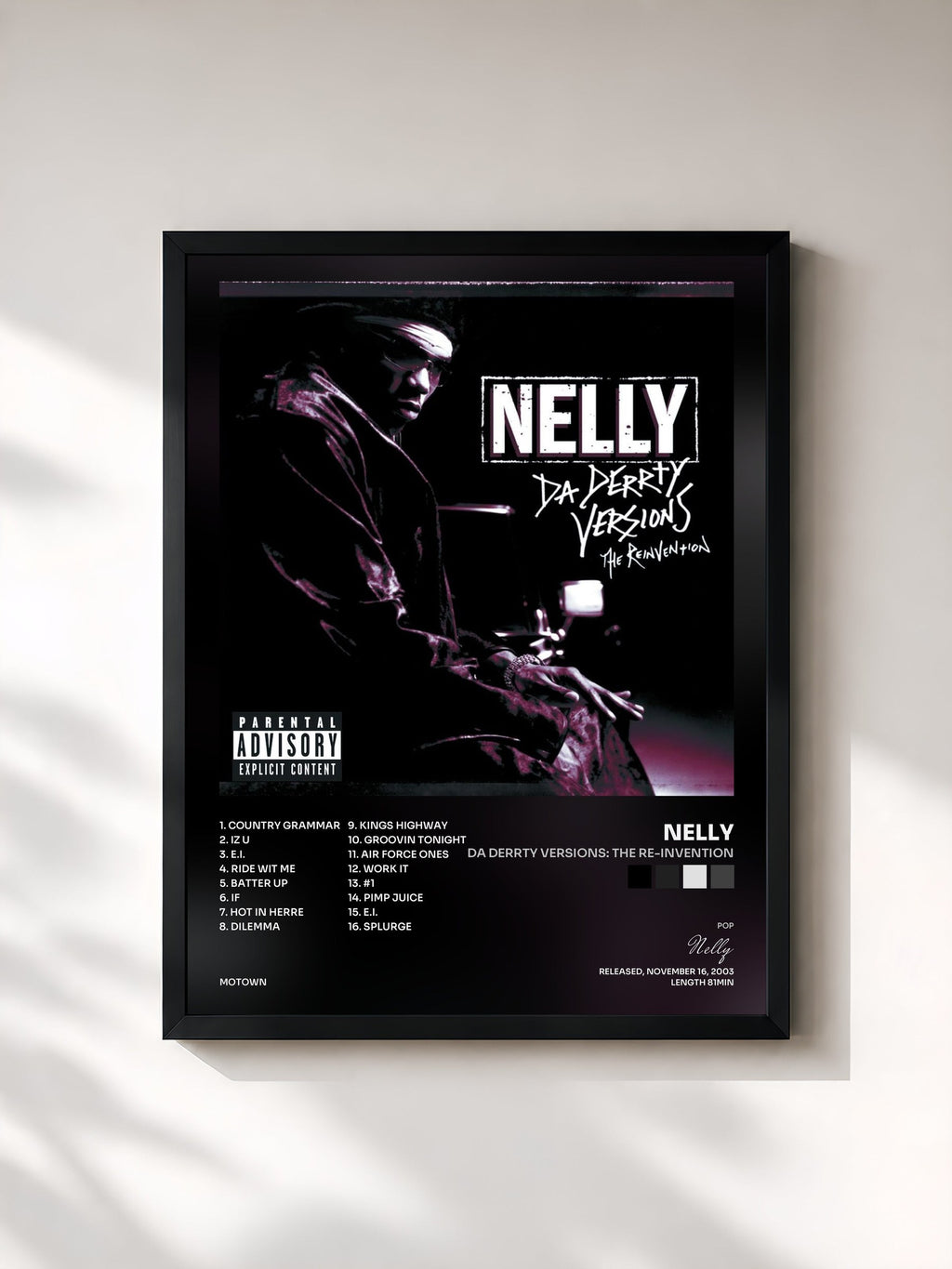 #noir Da Derrty Versions: The Re-invention di Nelly in stampa incorniciata, cornice nera, stampata e incorniciata in Francia
