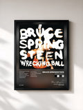 #noir Wrecking Ball by Bruce Springsteen as a framed art print, black frame, printed and framed in France