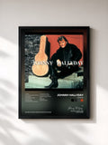#noir Lorada di Johnny Hallyday in stampa incorniciata, cornice nera, stampata e incorniciata in Francia
