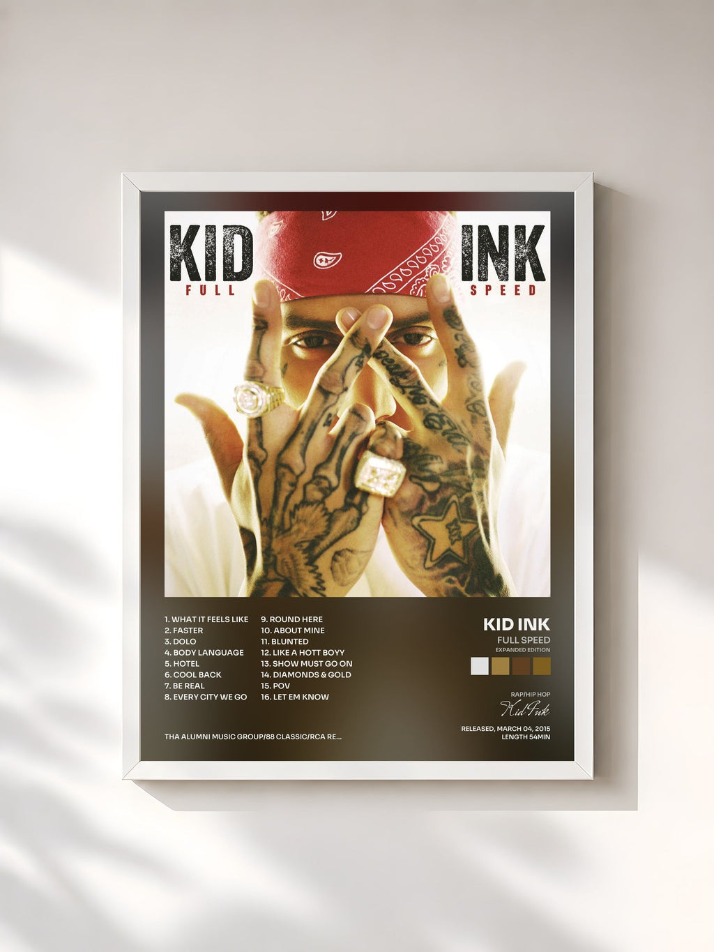#blanc Full Speed (Expanded Edition) von Kid Ink als gerahmter Kunstdruck, weißer Rahmen, gedruckt und gerahmt in Frankreich