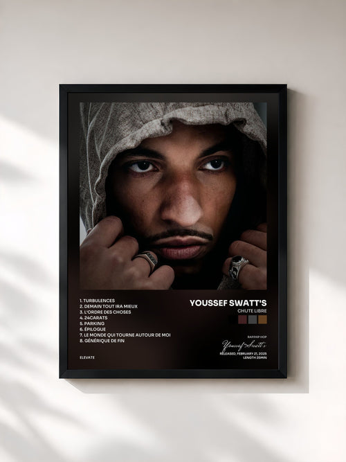 Youssef Swatt's · Chute Libre — Affiche encadrée