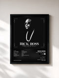 #noir Rise To Power - Clean de Rick Ross en lámina enmarcada, marco negro, impresa y enmarcada en Francia