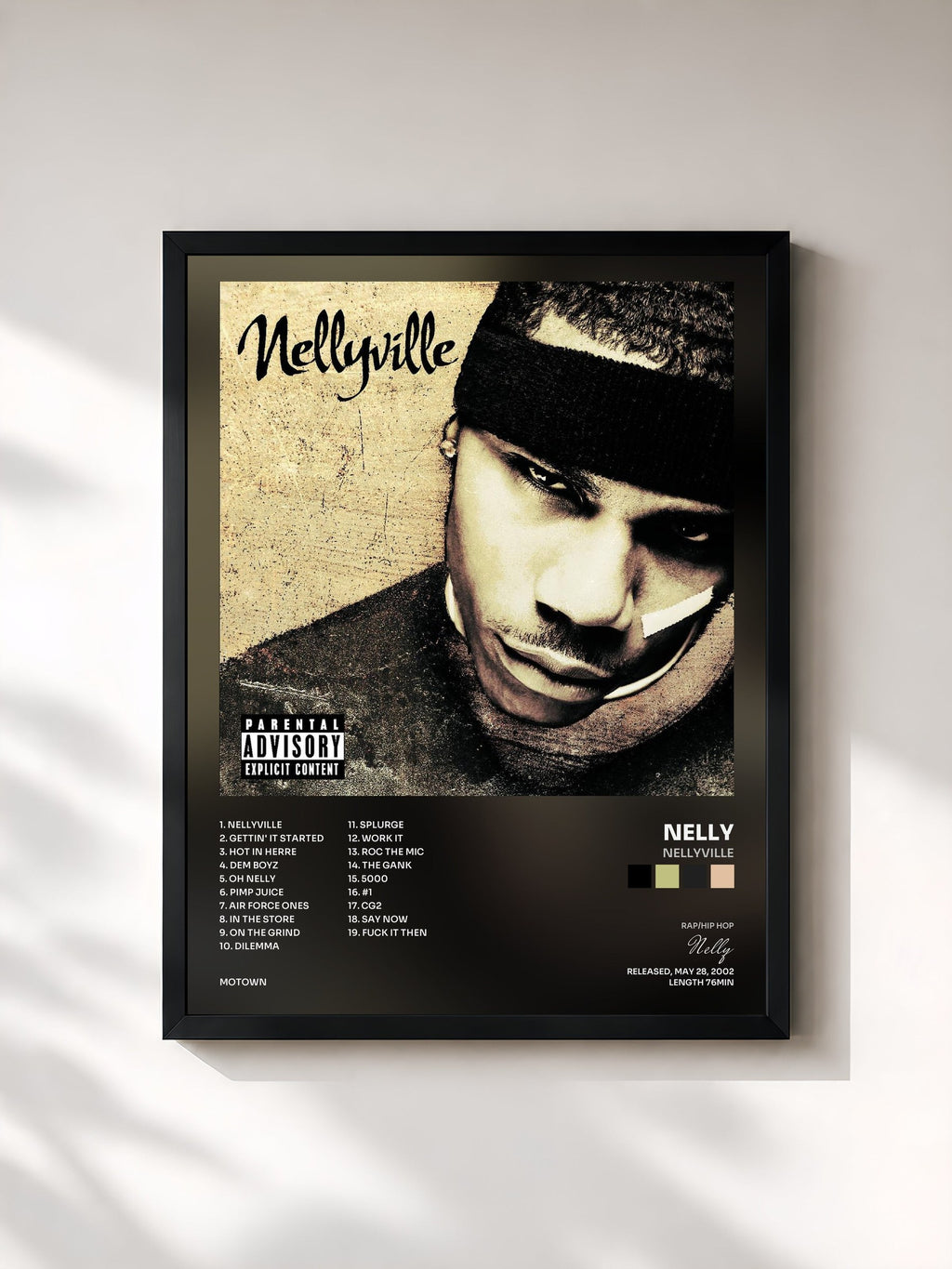 #noir Nellyville di Nelly in stampa incorniciata, cornice nera, stampata e incorniciata in Francia