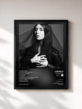 #noir Tableau de l'album I Never Learn de Lykke Li, cadre noir, imprimé et encadré en France