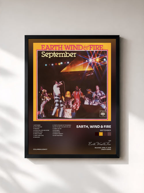 Earth, Wind & Fire · September — Affiche encadrée