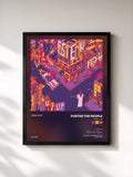 #noir Pick U Up by Foster the People as a framed art print, black frame, printed and framed in France