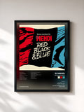 #noir Tableau de l'album Red Black & Blue de DJ Mehdi, cadre noir, imprimé et encadré en France
