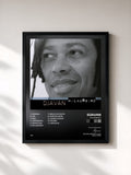 #noir Tableau de l'album Milagreiro de Djavan, cadre noir, imprimé et encadré en France