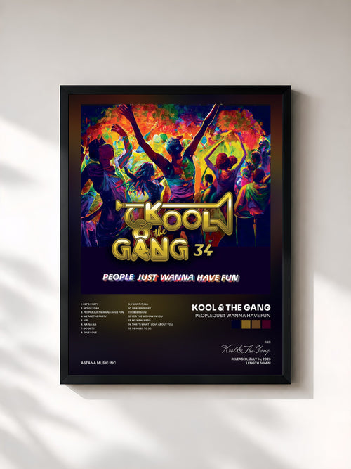 Kool & The Gang · People Just Wanna Have Fun — Gerahmter Kunstdruck