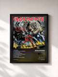 #noir Tableau de l'album The Number of the Beast (2015 Remaster) de Iron Maiden, cadre noir, imprimé et encadré en France