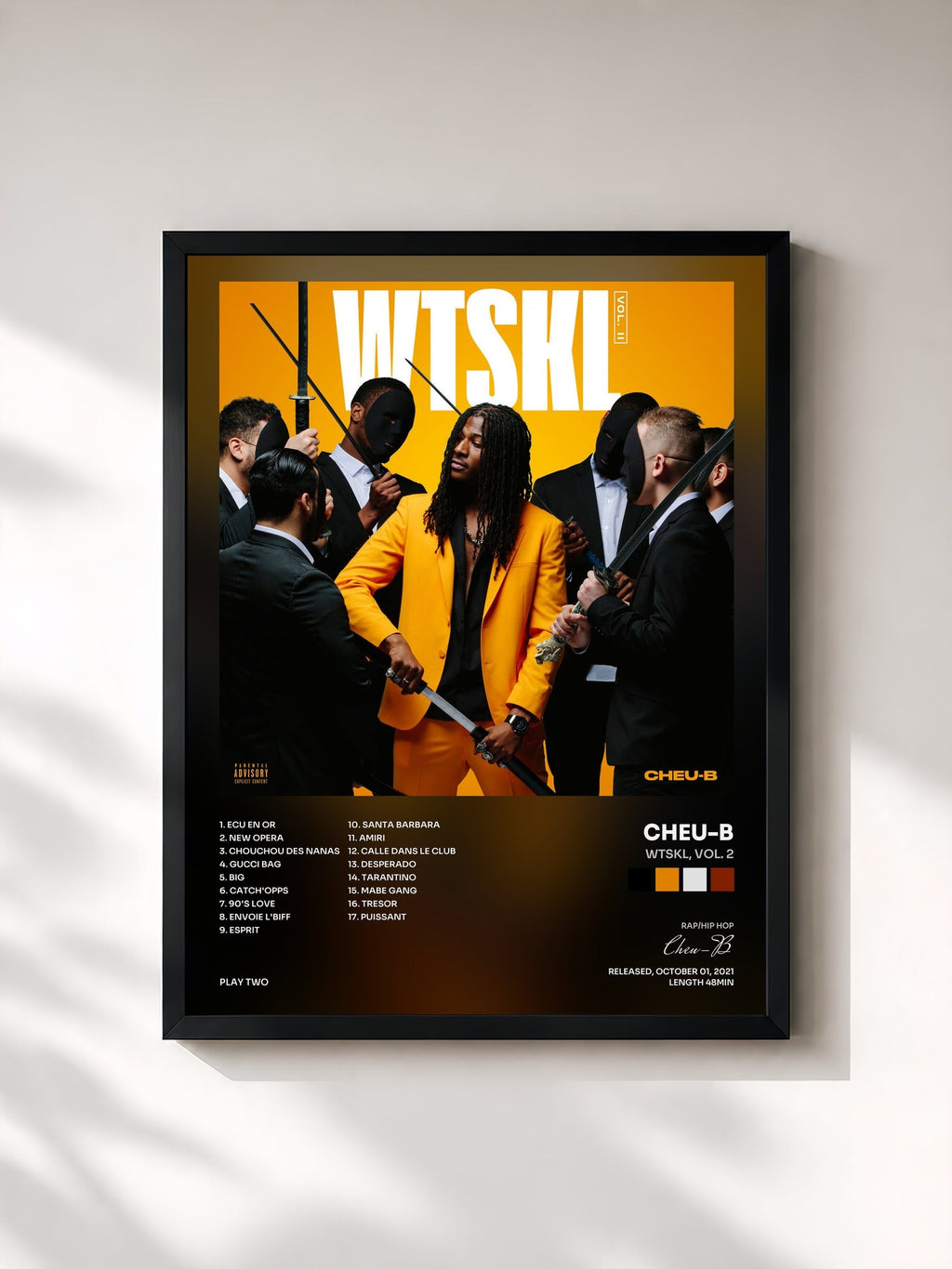 #noir WTSKL, Vol. 2 di Cheu-B in stampa incorniciata, cornice nera, stampata e incorniciata in Francia