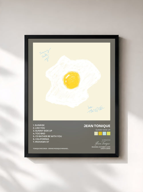 Jean Tonique · sunny side up — Affiche encadrée