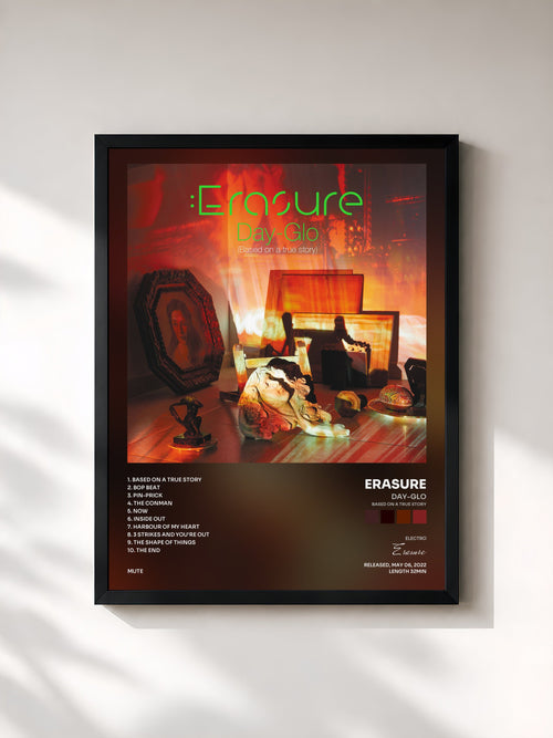 Erasure · Day-Glo (Based on a True Story) — Lámina enmarcada