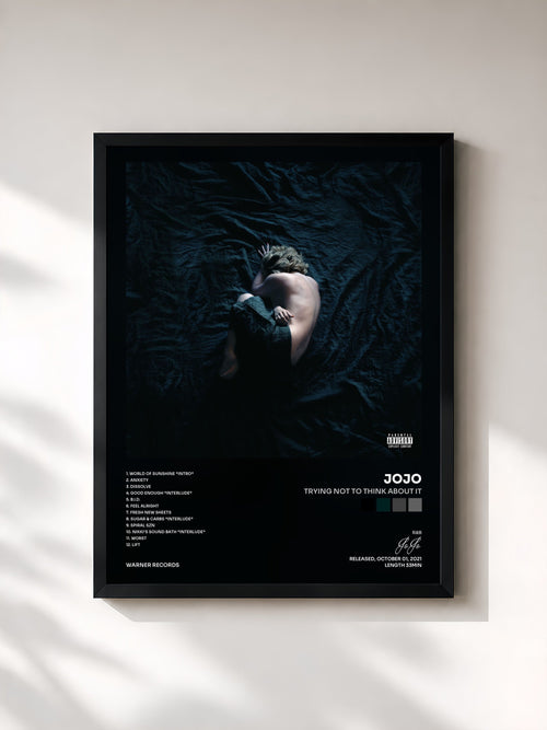 JoJo · trying not to think about it — Affiche encadrée