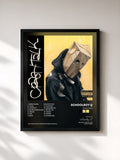 #noir Tableau de l'album CrasH Talk de Schoolboy Q, cadre noir, imprimé et encadré en France