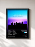 #noir One Night In Malibu di OneRepublic in stampa incorniciata, cornice nera, stampata e incorniciata in Francia