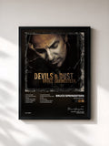 #noir Tableau de l'album Devils & Dust de Bruce Springsteen, cadre noir, imprimé et encadré en France
