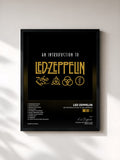 #noir An Introduction to Led Zeppelin by Led Zeppelin as a framed art print, black frame, printed and framed in France