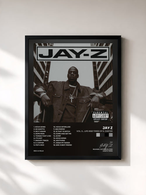 JAY Z · Vol. 3... Life And Times Of S. Carter — Affiche encadrée