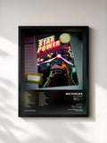 #noir Tableau de l'album Star Power de Wiz Khalifa, cadre noir, imprimé et encadré en France