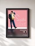 #noir Tableau de l'album Sinatra, With Love de Frank Sinatra, cadre noir, imprimé et encadré en France
