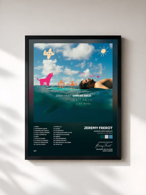 Jeremy Frerot · Gamin des sables (C'est pas lui, c'est nous) — Affiche encadrée
