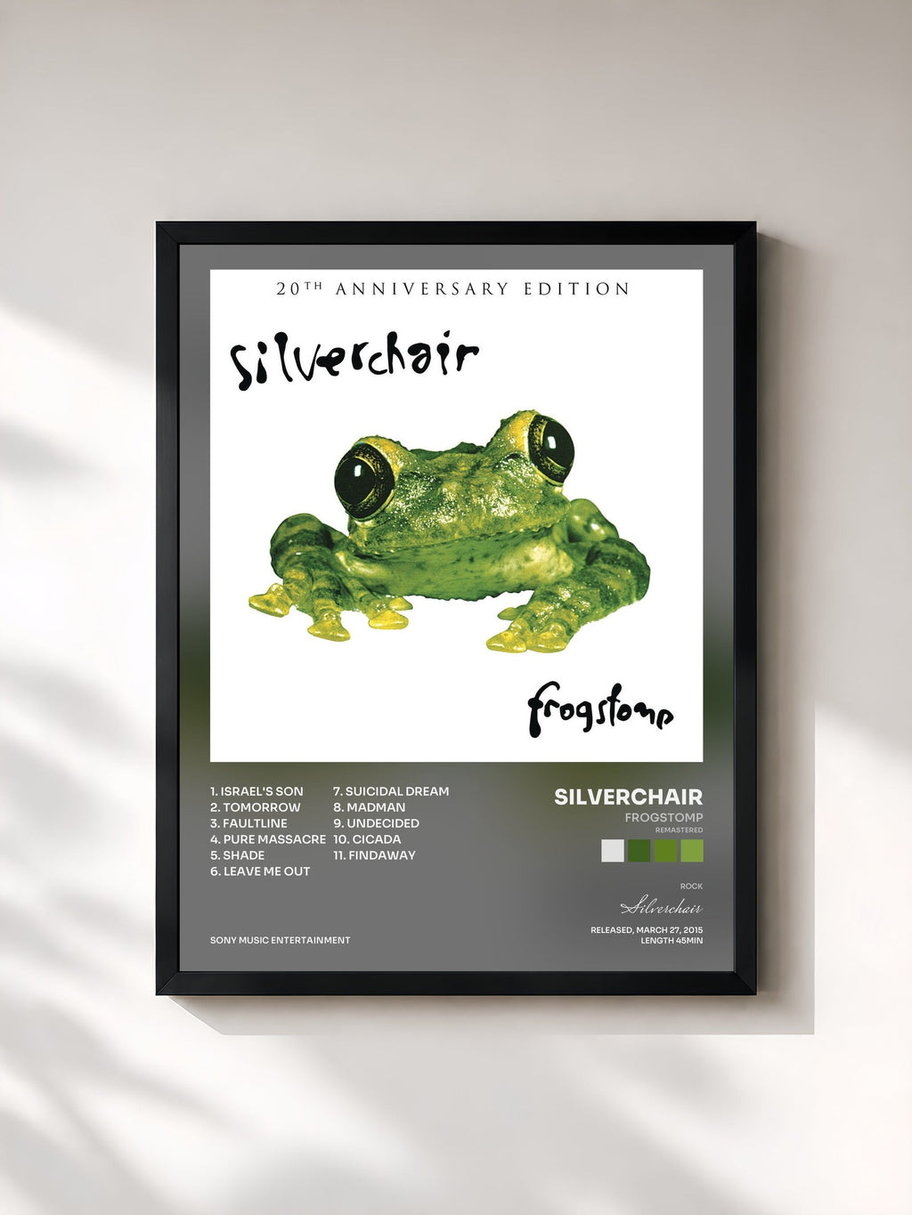 #noir Frogstomp (Remastered) von Silverchair als gerahmter Kunstdruck, schwarzer Rahmen, gedruckt und gerahmt in Frankreich