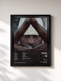 #noir Tableau de l'album D.U.C. de Booba, cadre noir, imprimé et encadré en France