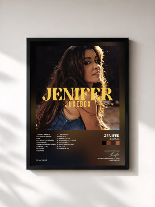 Jenifer · JUKEBOX — Lámina enmarcada
