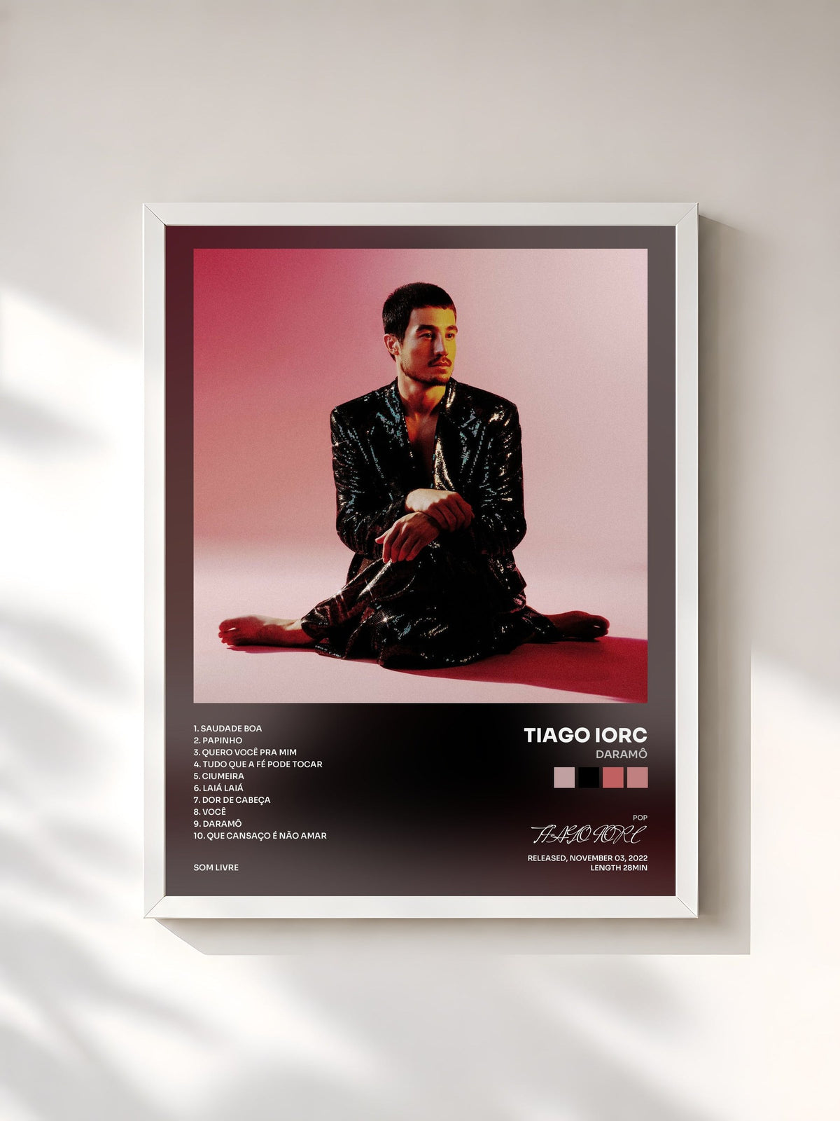 #blanc Tableau de l'album DARAMÔ de TIAGO IORC, cadre blanc, imprimé et encadré en France